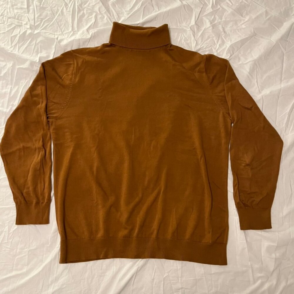 H&M Burnt Orange Men’s XL 100% Cotton Turtleneck Sweater